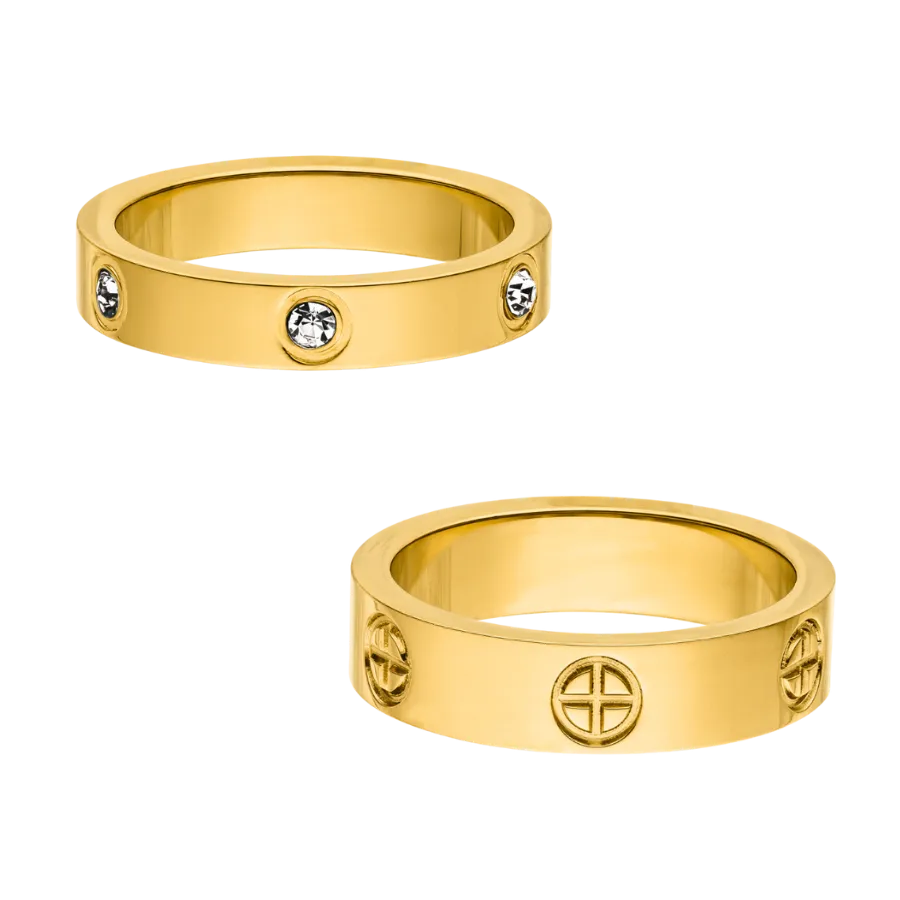 Timeless Ring Set 14K Vergoldet