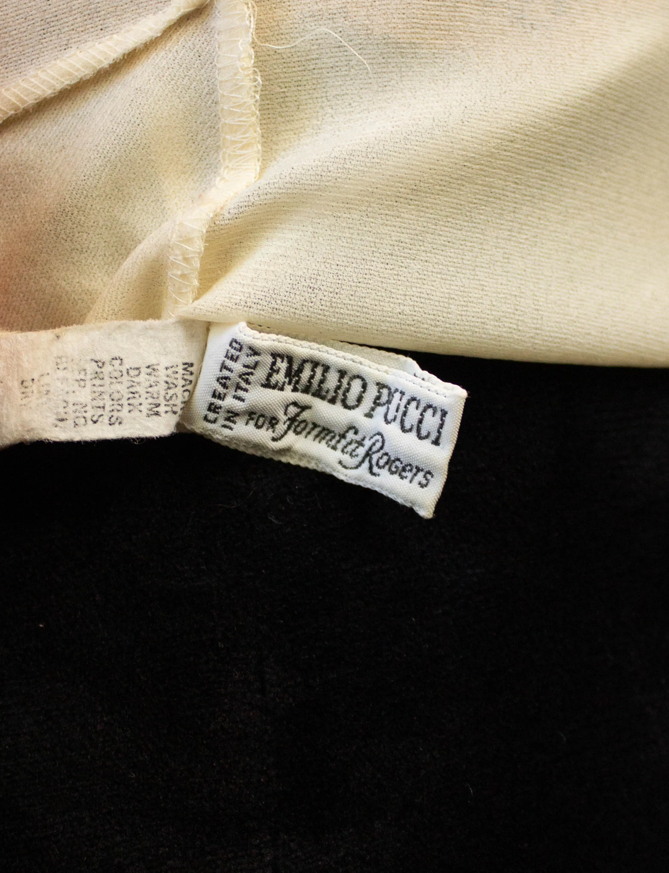 Vintage 60s Emilio Pucci Sheer Slip Dress Nighty Cream Small