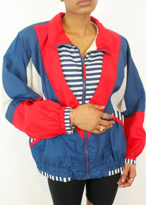 Vintage RE Sport 80s Nautical Colour block Festival Jacket