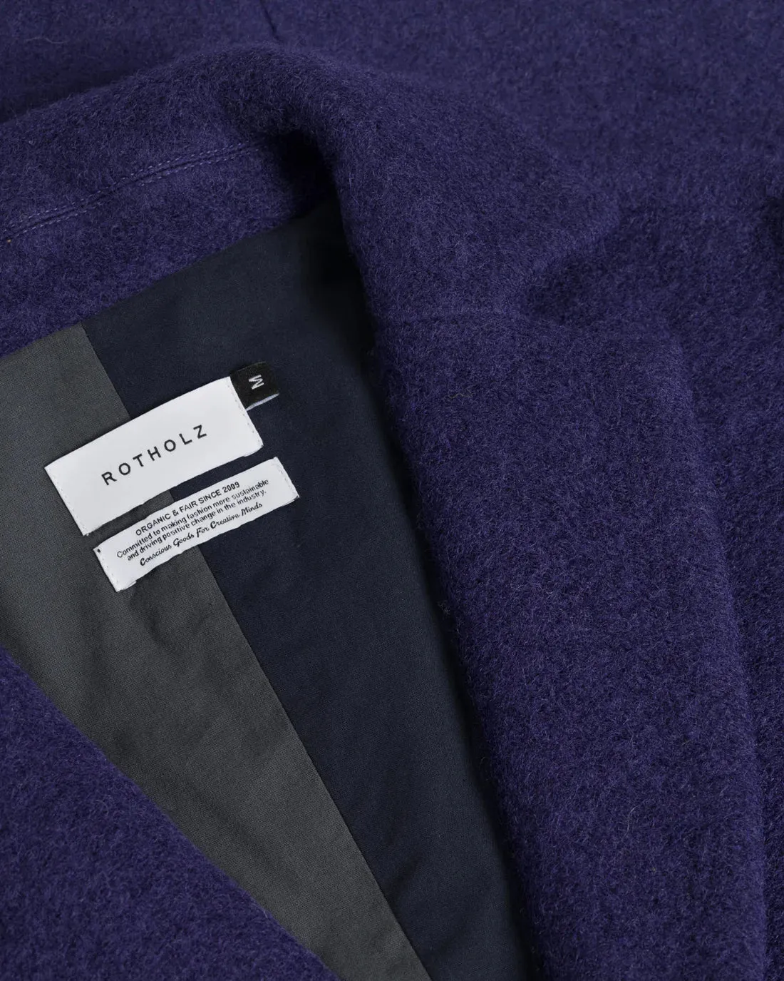 wool coat - formal - deep purple