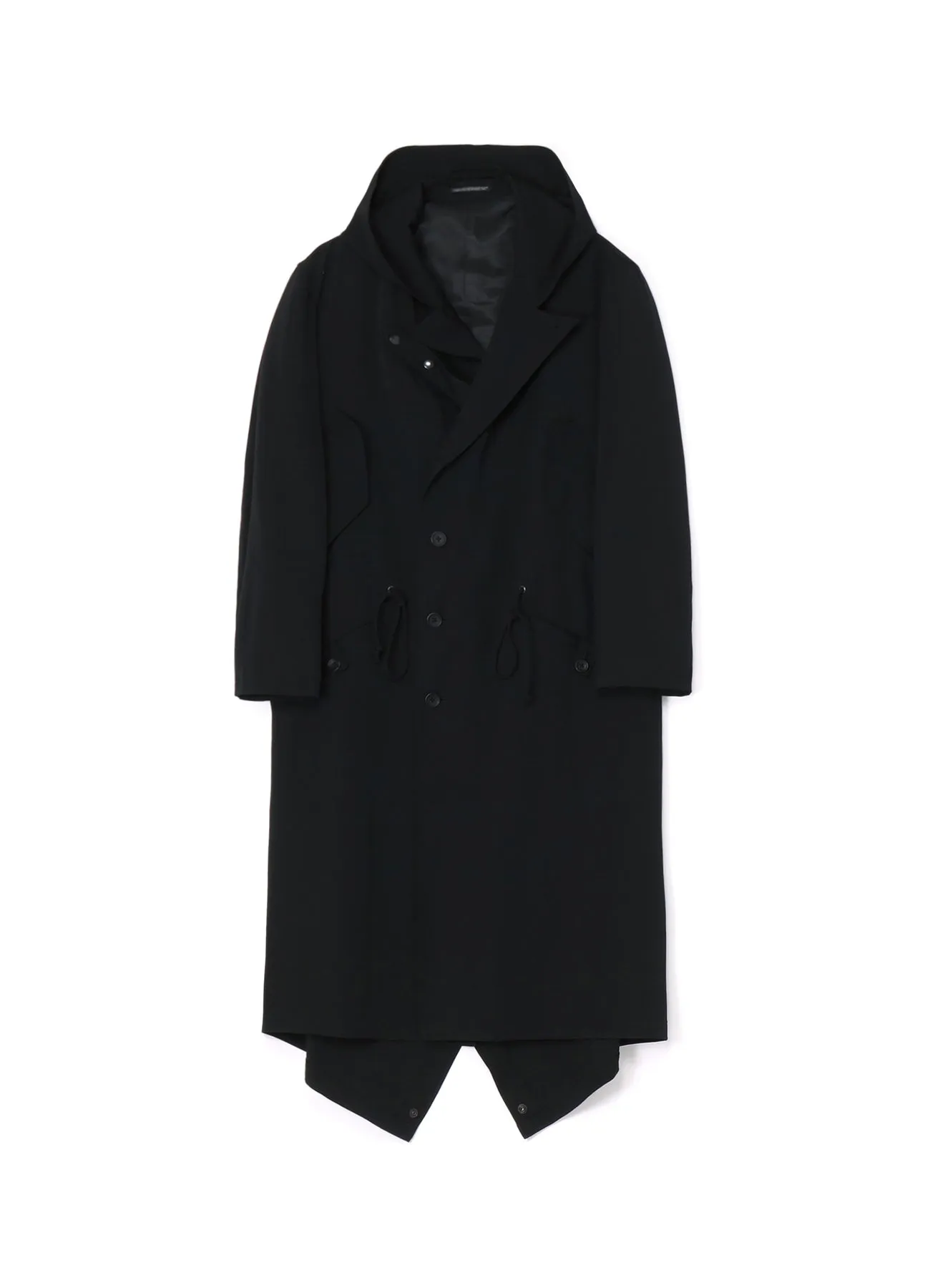 WOOL GABARDINE HOOD PEAK MODS COAT