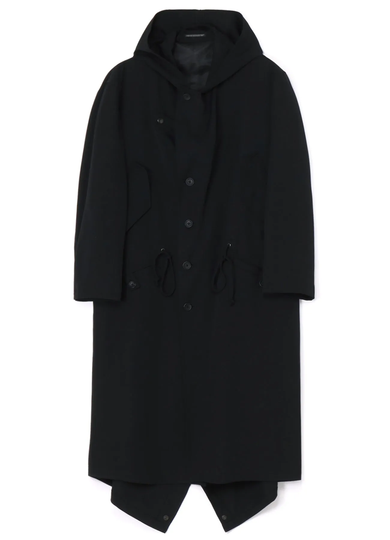 WOOL GABARDINE HOOD PEAK MODS COAT