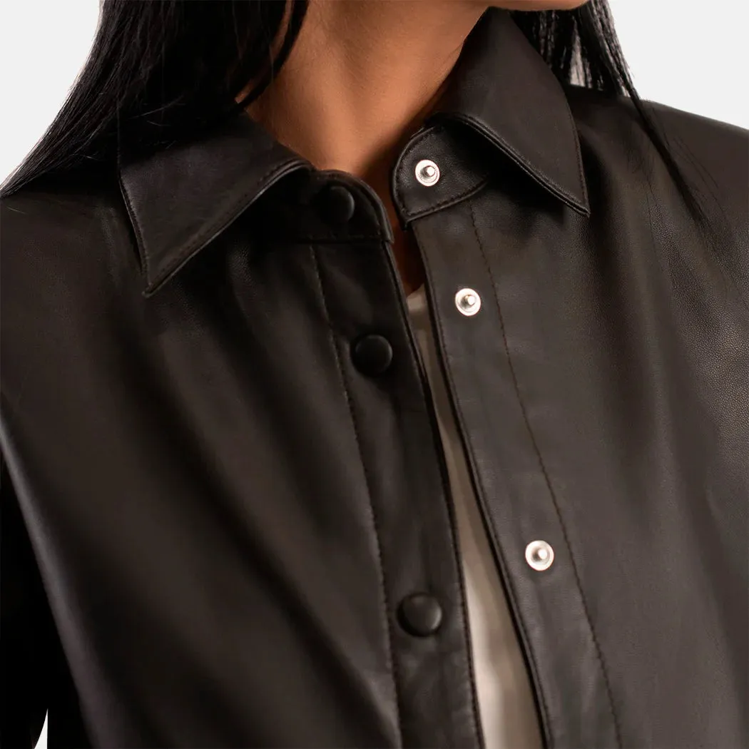 Zenith Leather Shirt Jacket