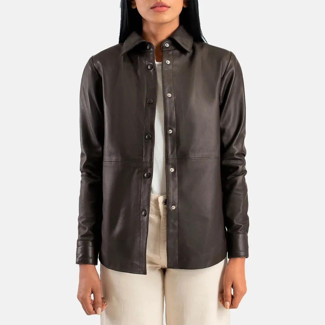 Zenith Leather Shirt Jacket