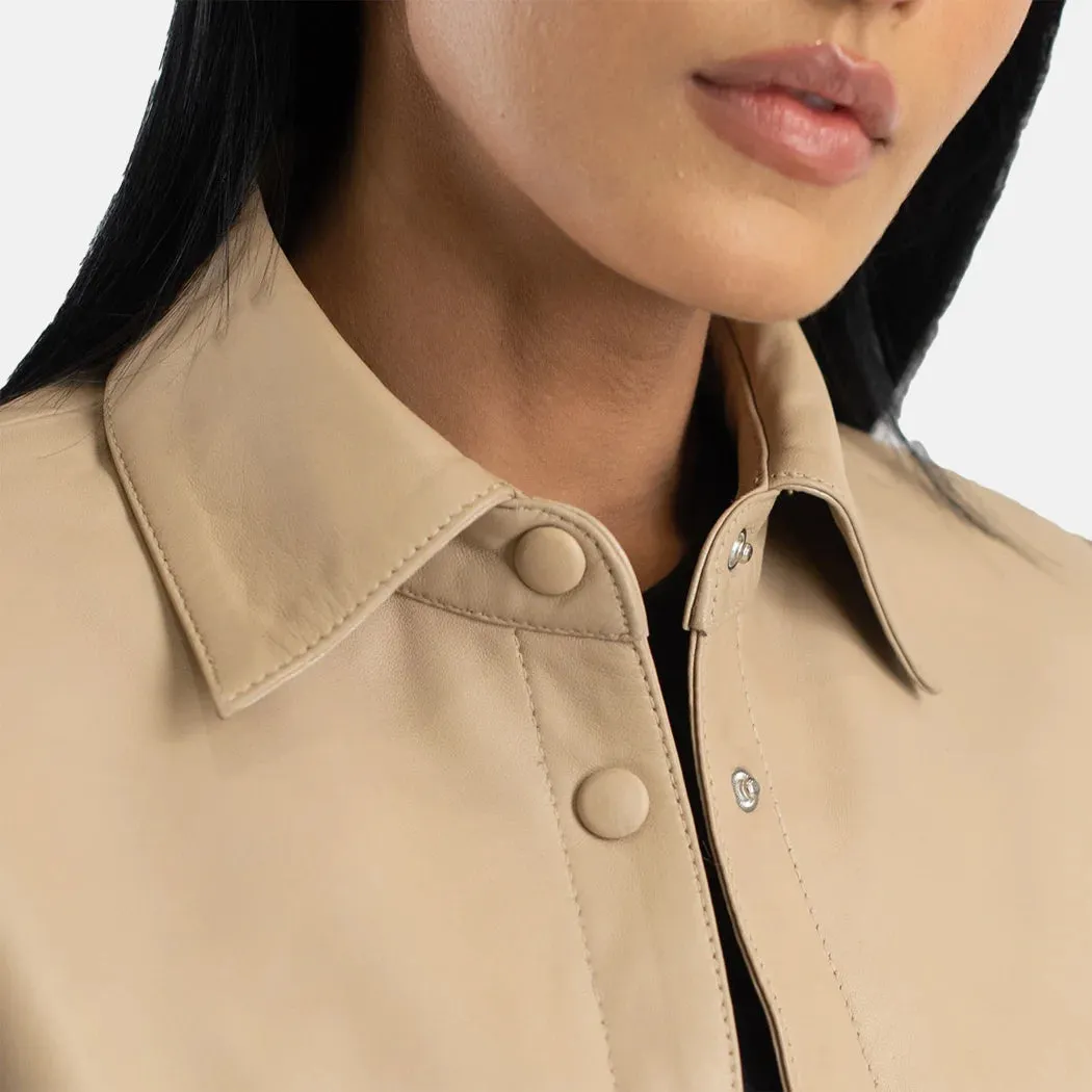 Zenith Leather Shirt Jacket