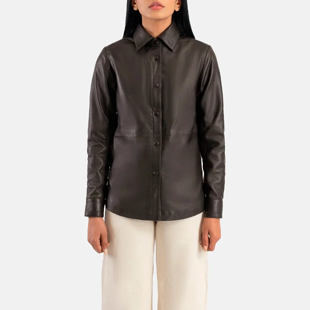 Zenith Leather Shirt Jacket