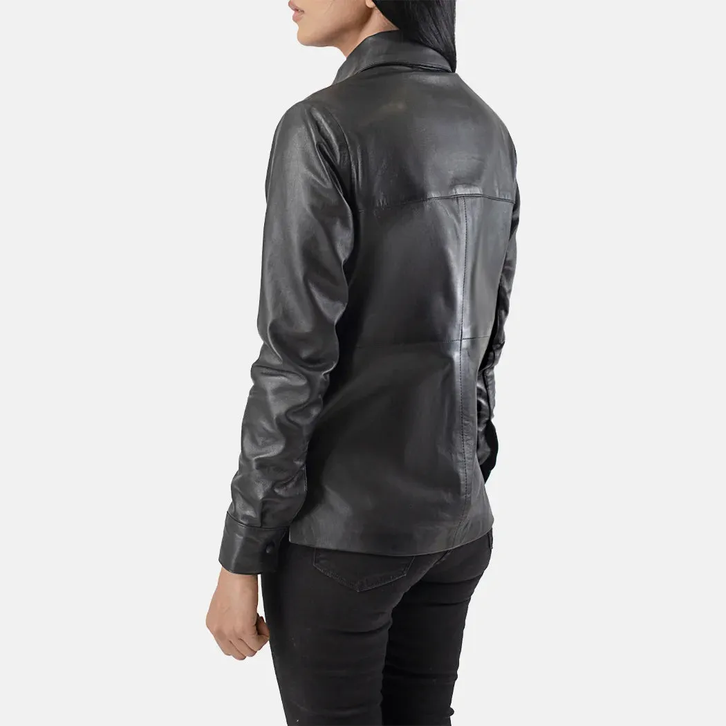 Zenith Leather Shirt Jacket