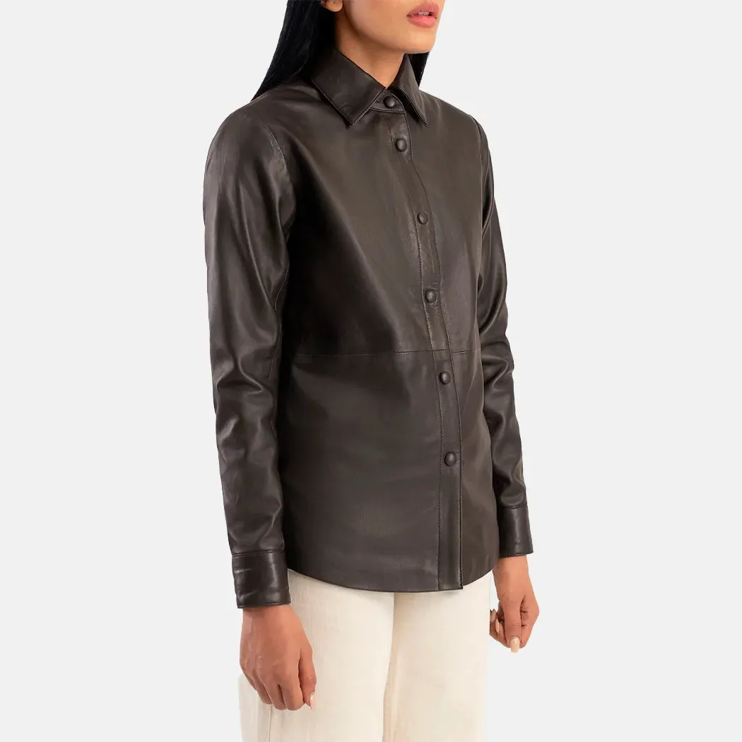 Zenith Leather Shirt Jacket