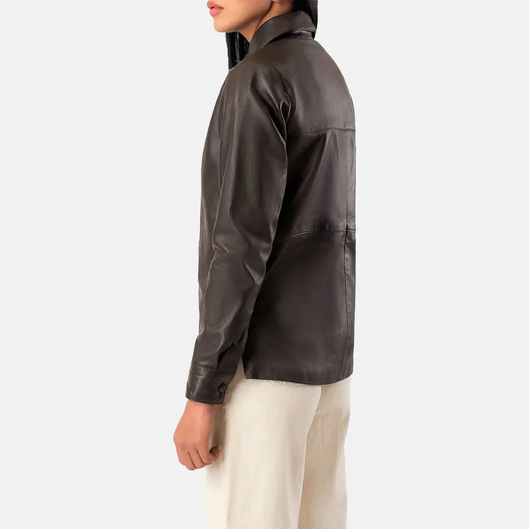 Zenith Leather Shirt Jacket
