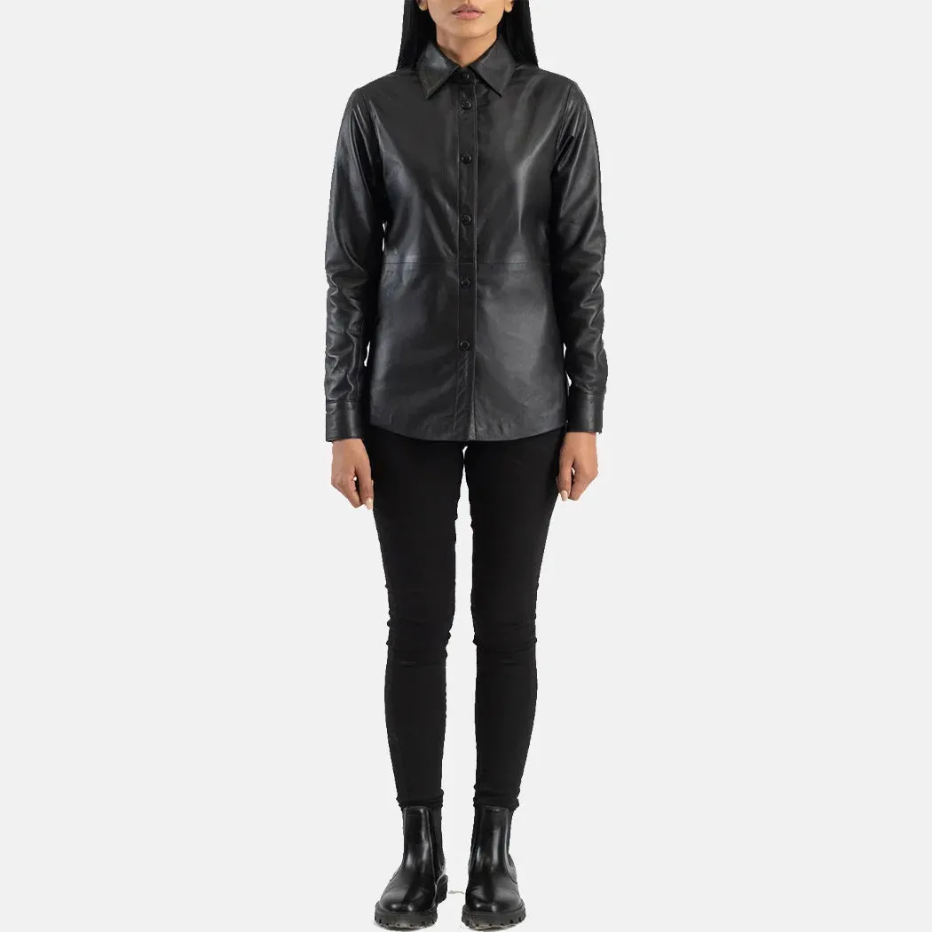 Zenith Leather Shirt Jacket