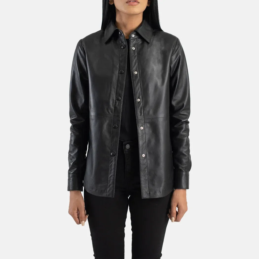Zenith Leather Shirt Jacket